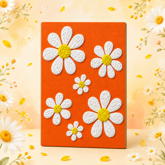Paper Texture Art - The Daisy Season
